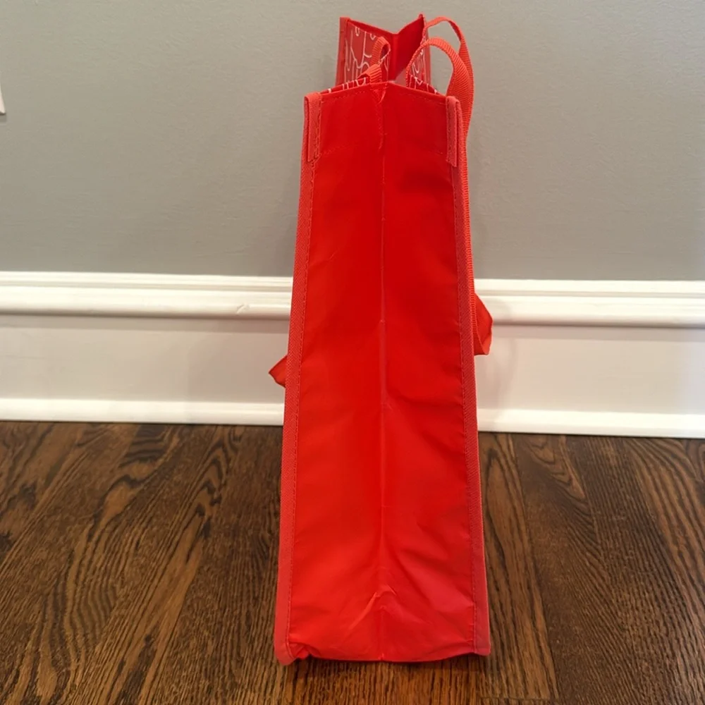 Lululemon Bubble Font Red Orange White Large Reusable Shopping Tote Bag 2025 - Picture 3 of 9